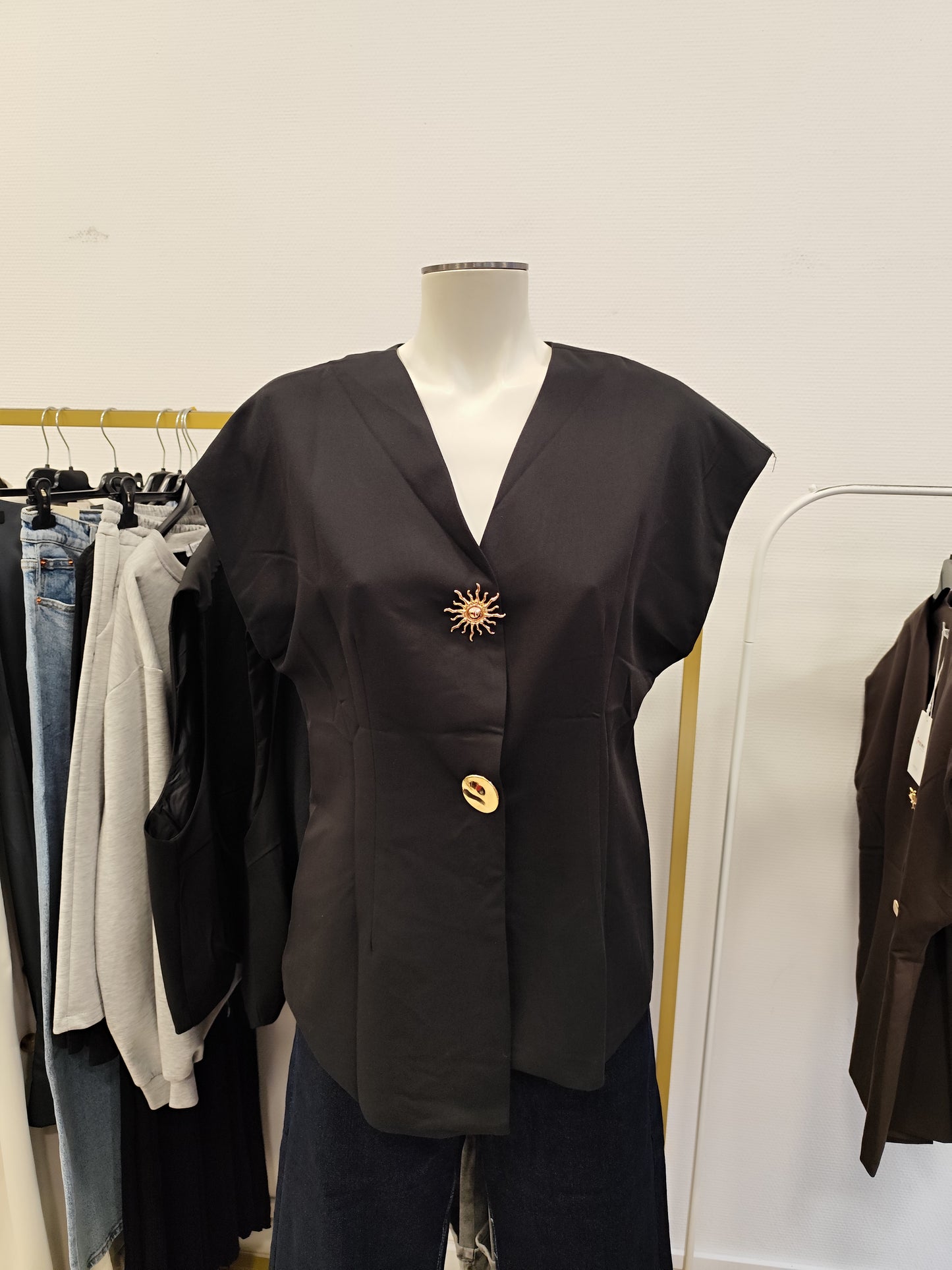 Blazer sans manche noir