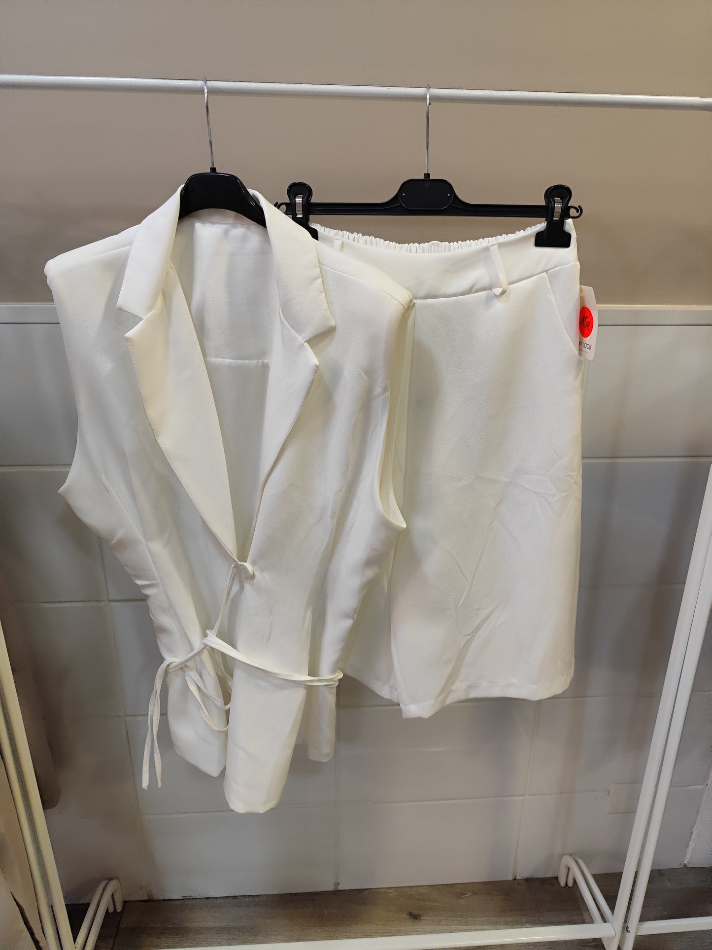 Ensemble bermuda blanc
