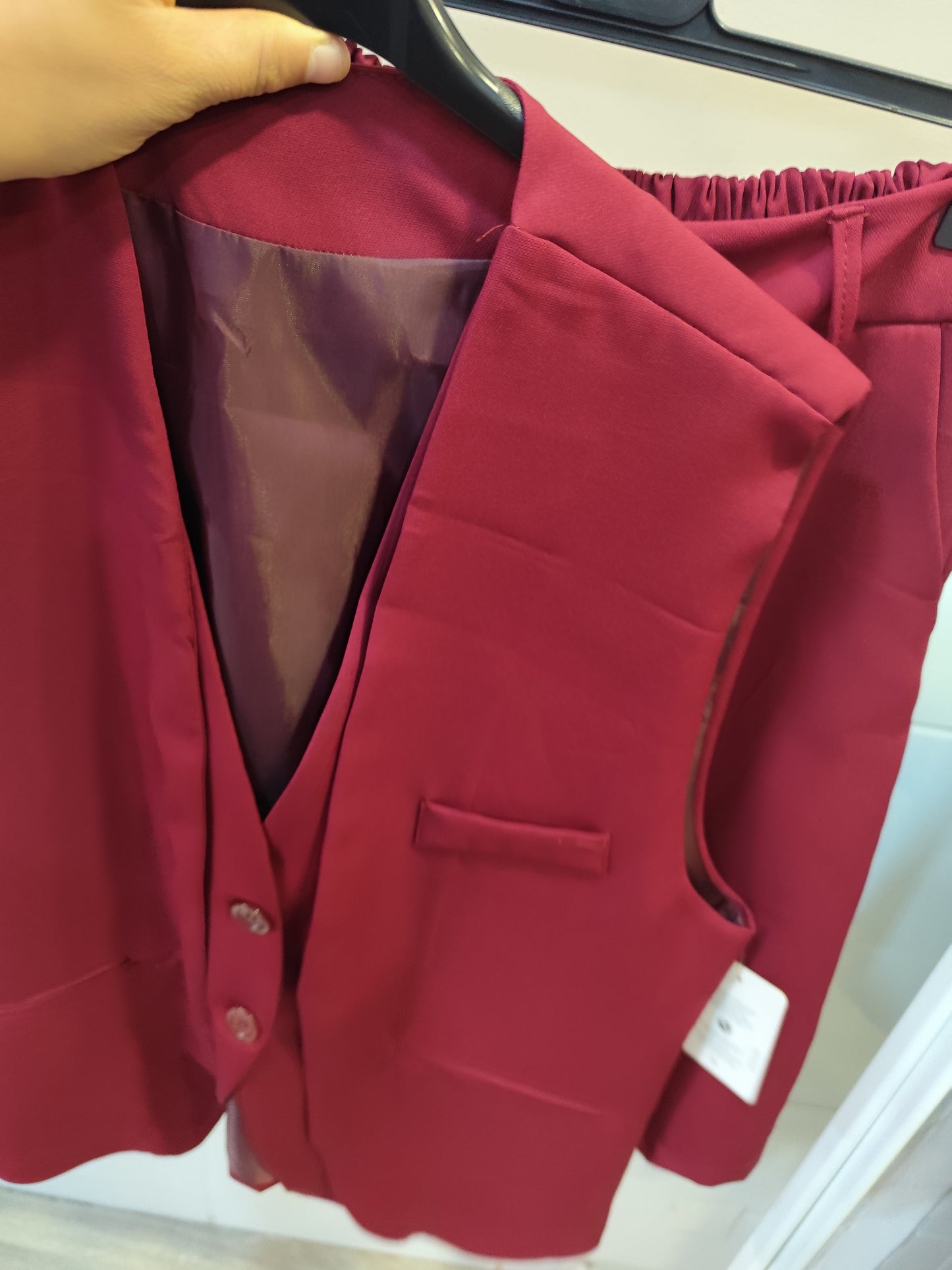 Ensemble bermuda bordeaux