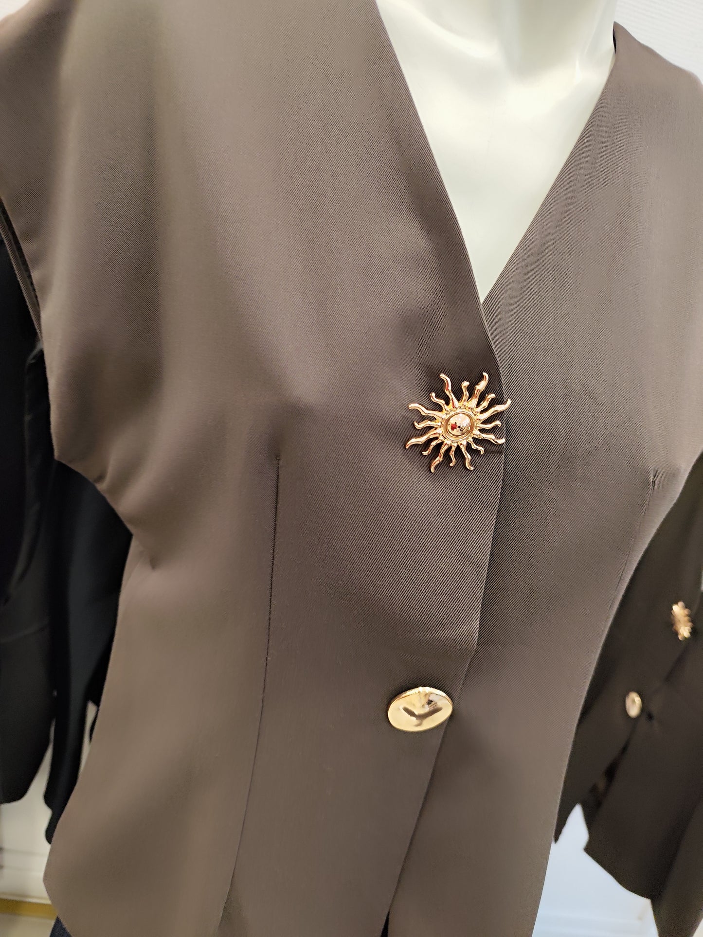 Blazer sans manche choco