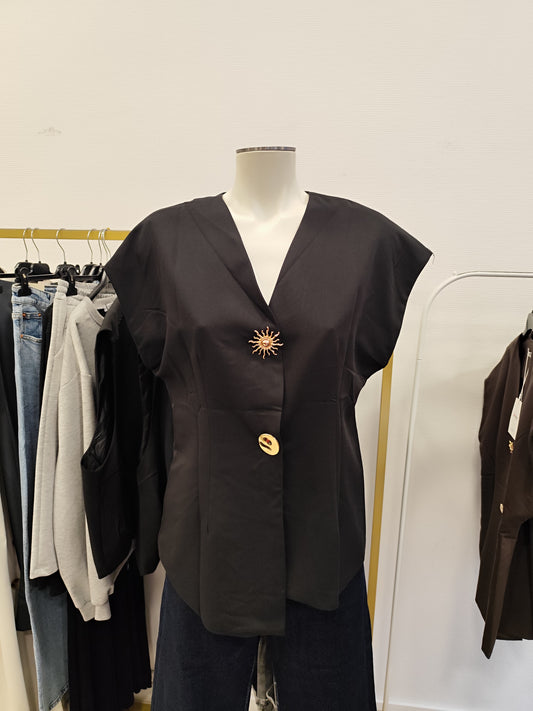 Blazer sans manche noir